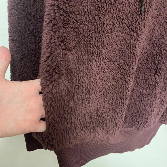 NWT Sweaty Betty Sherpa Half Zip Sweatshirt - Faux Sherling Plush Textured - Picture 7 of 7